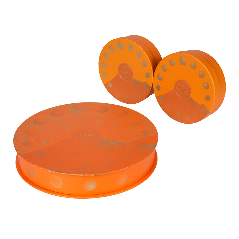 Sztywne, odporne na wilgoć, okrągłe pudełko na cukierki