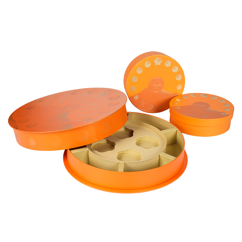 Sztywne, odporne na wilgoć, okrągłe pudełko na cukierki