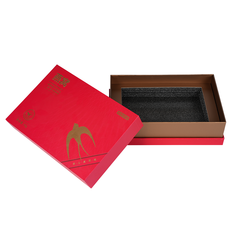 Pudełko upominkowe w postaci ptasiego gniazda ze sztywną, zdejmowaną pokrywką