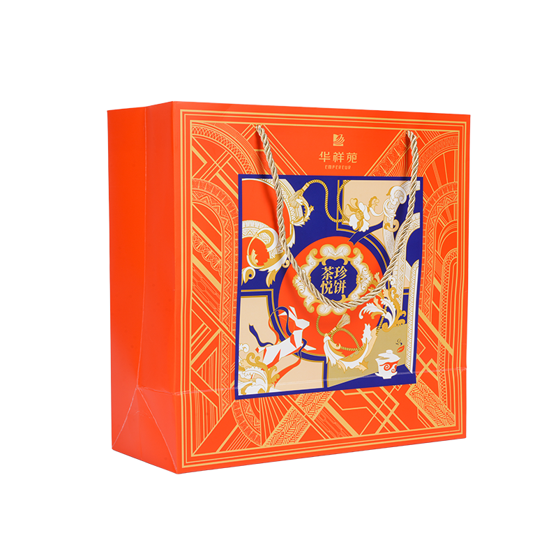 Wodoodporna torba do przenoszenia ciasta z kraftu/białego kartonu z uchwytem