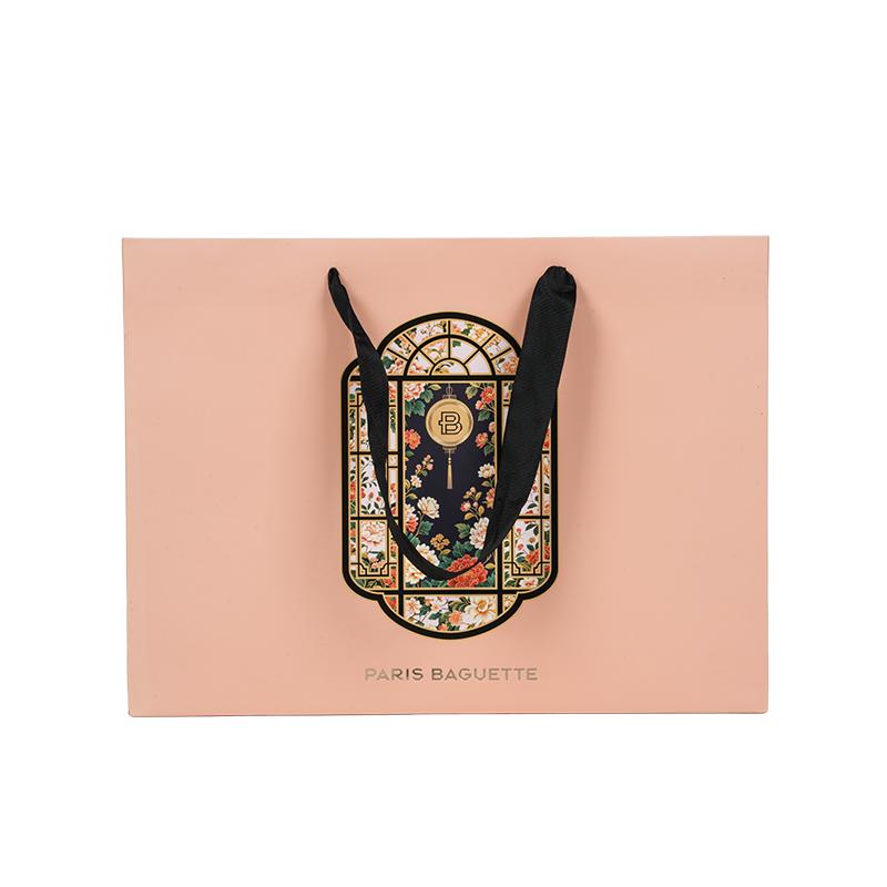 Wodoodporna torba do przenoszenia ciasta z kraftu/białego kartonu z uchwytem