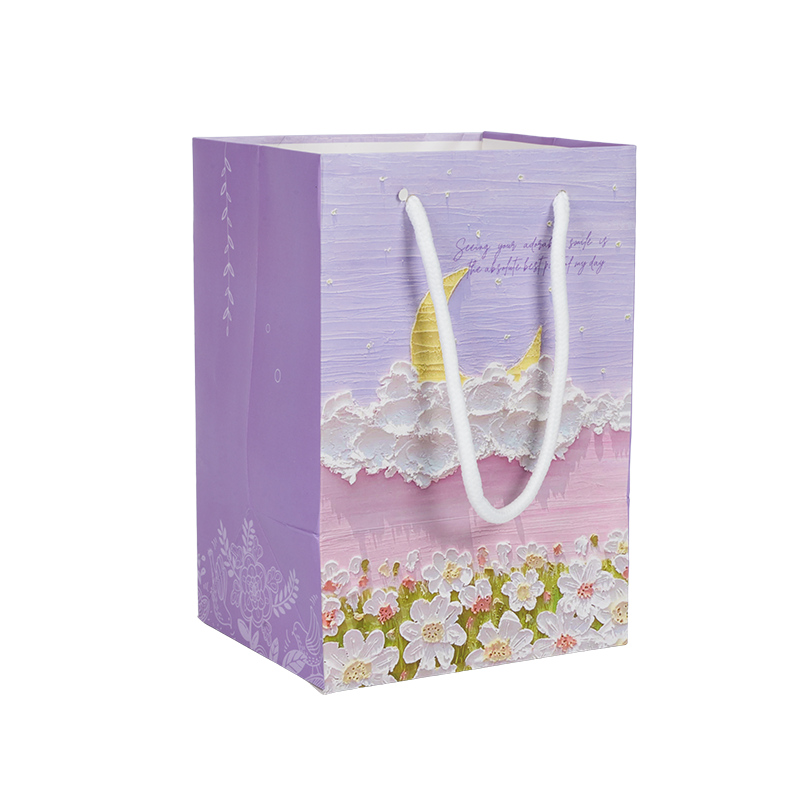 Pionowe torby na zakupy z papieru kraft z motywem świątecznym