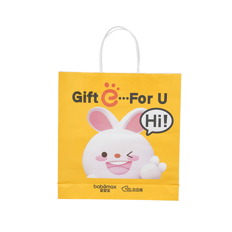 Opakowania na odzież, pozioma, ręczna, pogrubiona, biała torba kartonowa