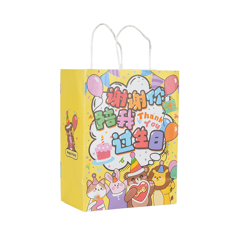 Pionowe torby na zakupy z papieru kraft z motywem świątecznym