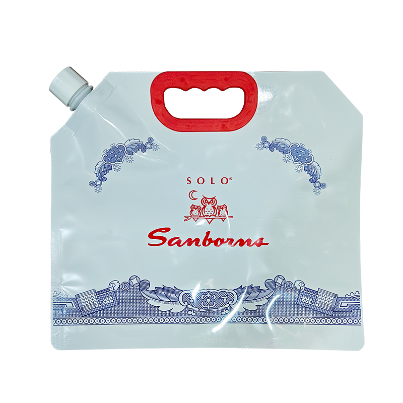 Torba typu Swirl Top typu Solo — biała, półprzezroczysta torba typu stand-up